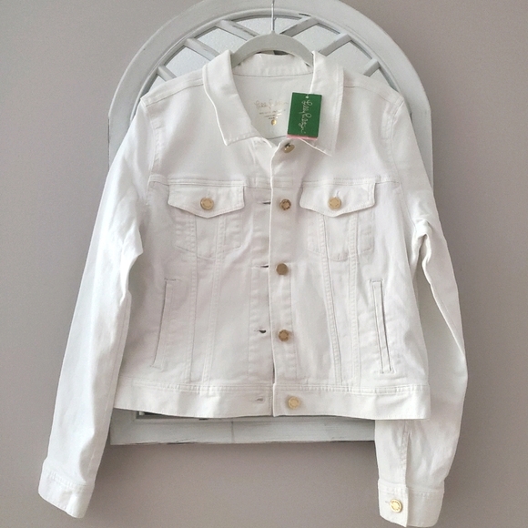 Nwt Lilly Pulitzer Seaspray White Denim 